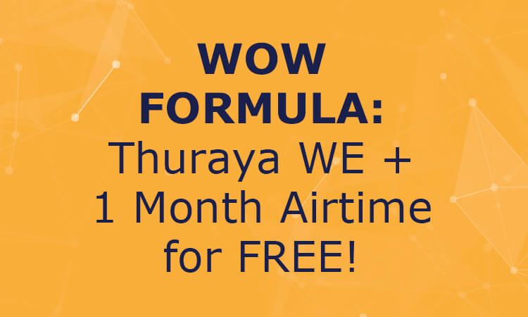 WOW Formula: Thuraya WE + 1 month of airtime for FREE