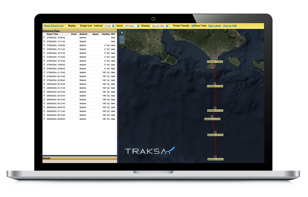 PELACAKAN DENGAN PLATFORM TRAKSAT